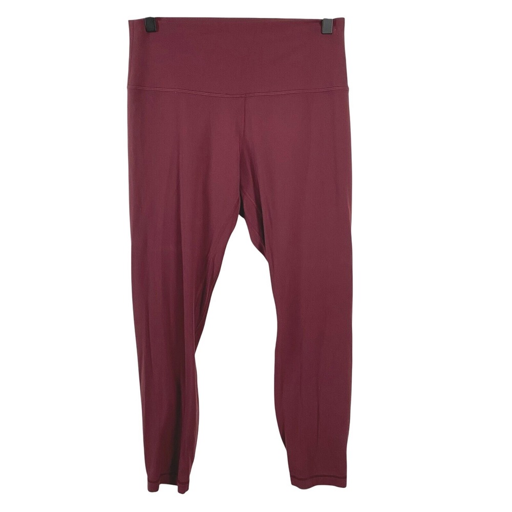 Lululemon Womens Align Pant 2 Capri 25" Leggings 10 Maroon Activewear Athleisure